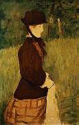 Edouard Manet Woman walking in the Garden oil painting on canvas